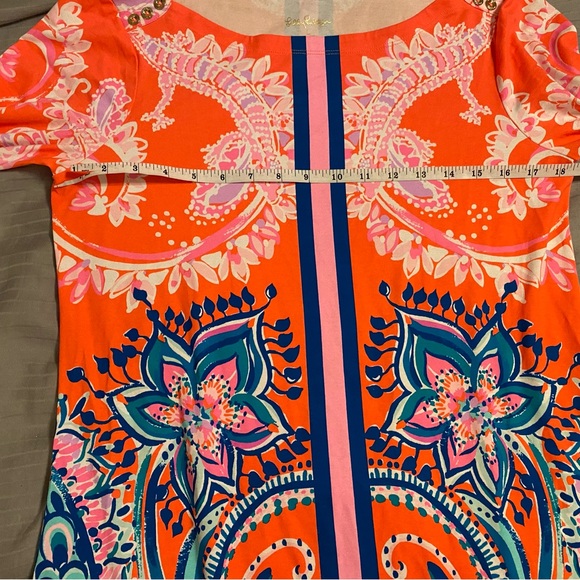 Lilly Pulitzer Coral and Blue Mini Dress - Picture 8 of 14